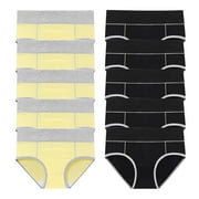 Incontinence Underwear for Women Heavy Flow Cotton Period Leakproof Panties Reusable Postpartum Easy Clean Teens Brief 10 Pack
